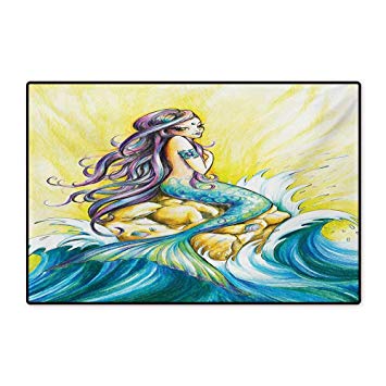 355x355 Mermaid Bath Mats For Floors Magical Mermaid Sitting
