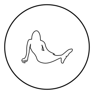300x300 Mermaid Icon Black Color In Circle Round Outline Royalty Free