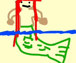 300x250 Mermaid Sitting On Rocks