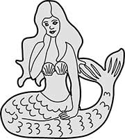 180x200 shape sealife fantasy mermaid sitting