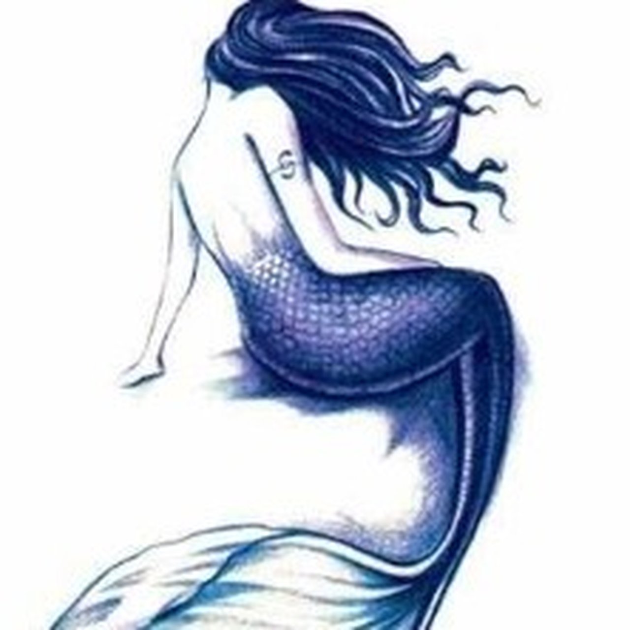 1280x1280 mermaid temp tattoo this tattoo is printed onto x