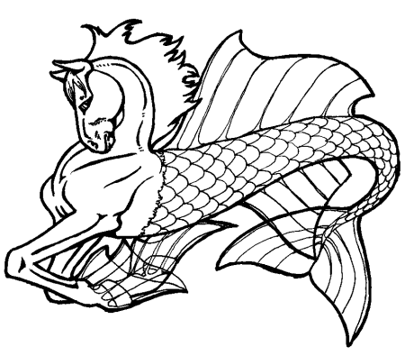 450x395 Pegasus Mermaid Tattoo Design