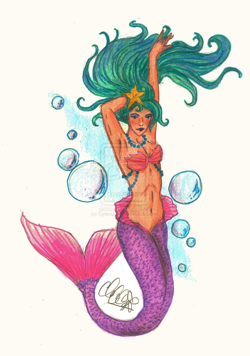 1024x1457 Traditional Mermaid Tattoo Flash