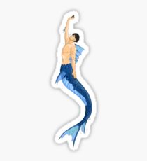 210x230 merman drawing stickers redbubble