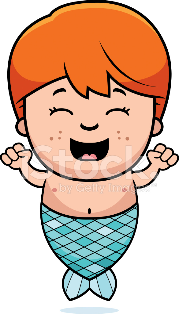 585x1024 merman excited stock vector