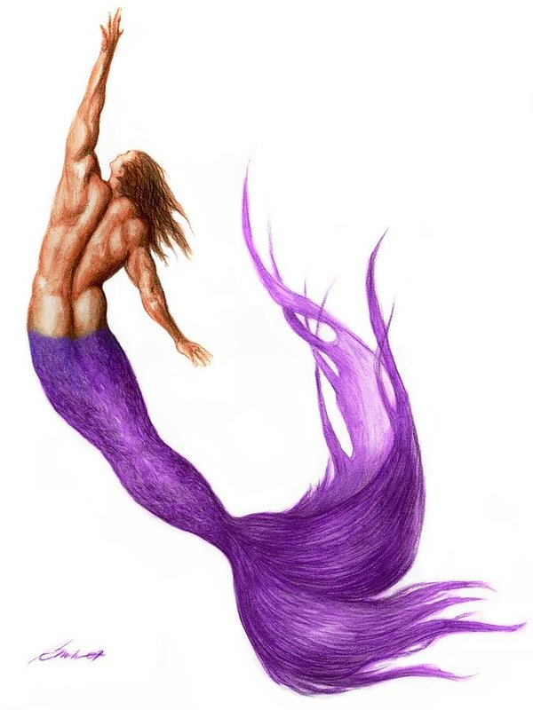 600x800 purple merman art print