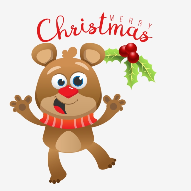 640x640 Drawing Of Bear For Christmas, Christmas, Merry, Illustration Png
