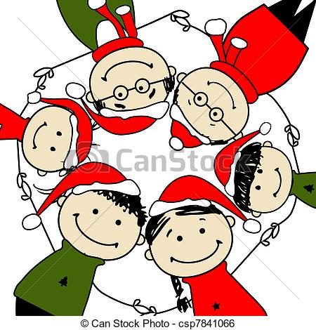 450x470 Family Christmas Drawing Halloween Holidays Wizard