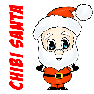 400x400 Merry Christmas Santa Drawing For Kids