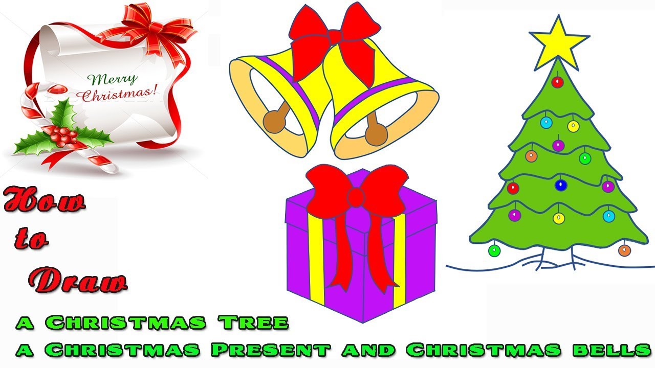 1280x720 How To Draw Christmas Picturesmerry Christmas And Happy New Year