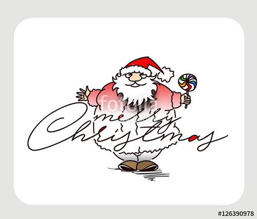 500x427 Merry Christmas! Cartoon Style Hand Sketchy Drawing Of A Funny