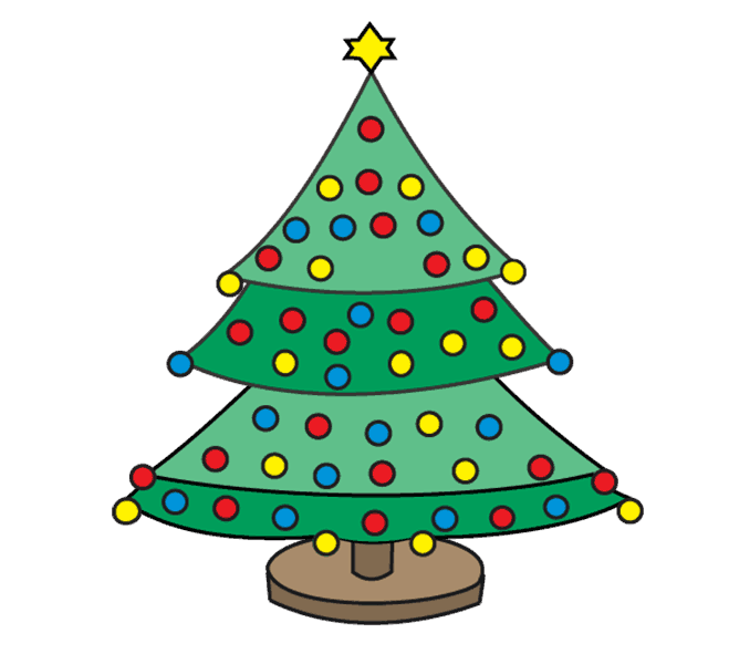 678x600 Huge Collection Of 'christmas Tree Pictures Drawing' Download