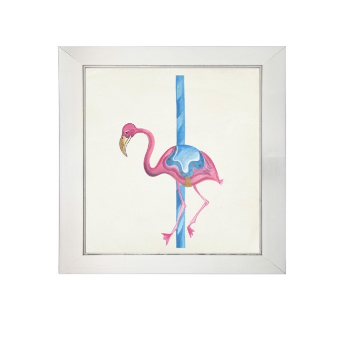 700x700 Designer Carousel Flamingo Wall Art