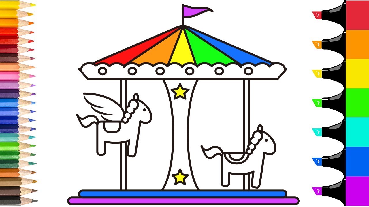 1280x720 How To Draw Merry Go Round Step