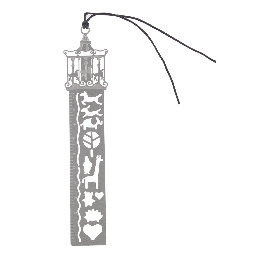 1024x1024 Magideal Metal Lanyard Bookmarks Merry Go Round Pattern Ruler