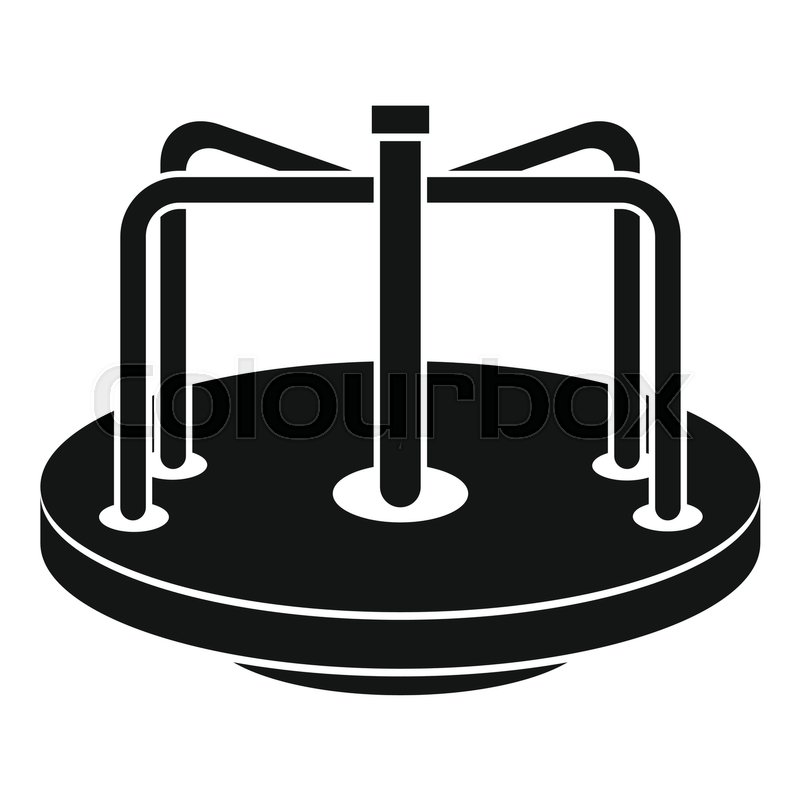 800x800 Children Merry Go Round Icon Simple Stock Vector Colourbox