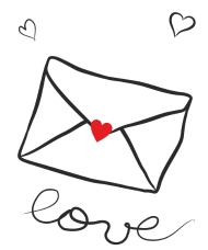 190x228 Drawing Envelope And Hearts As Love Message Apron Spreadshirt