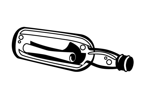 580x386 Realistic Message In A Bottle