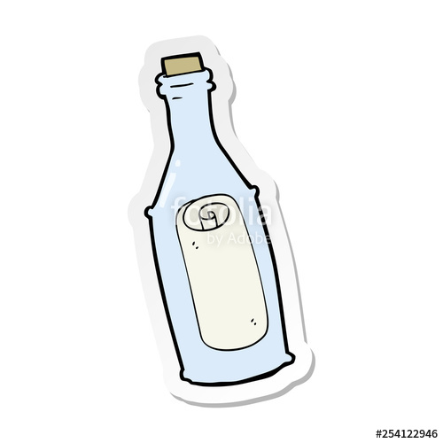 500x500 Cartoon Message In Bottle Stock Image And Royalty Free Vector