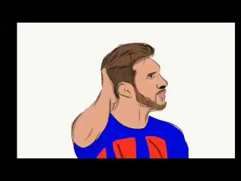 480x360 Drawing Messi