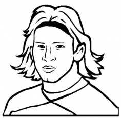 236x230 lionel messi drawings easy sketch coloring page