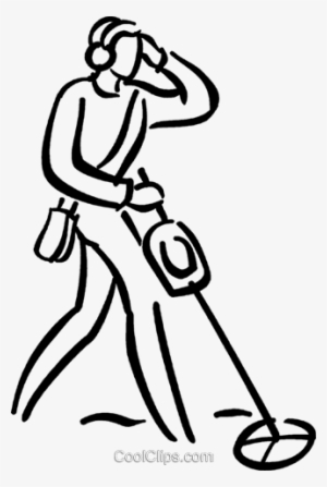 300x447 Person Looking For Metal Objects Royalty Free Vector