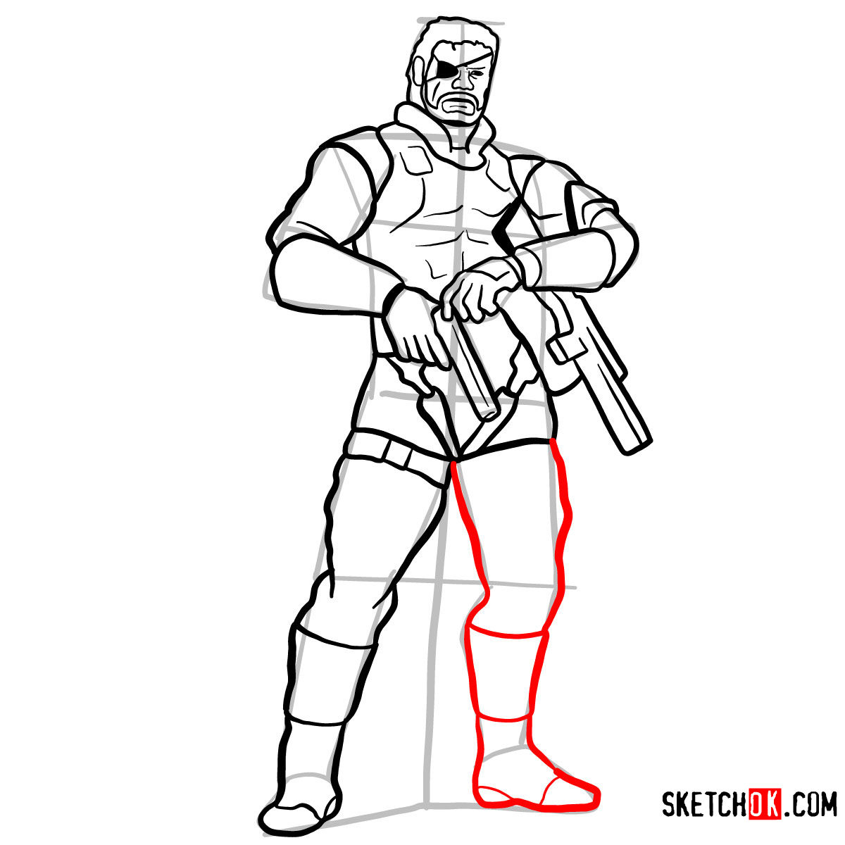 1200x1200 How To Draw Big Boss Full Growth Metal Gear Solid