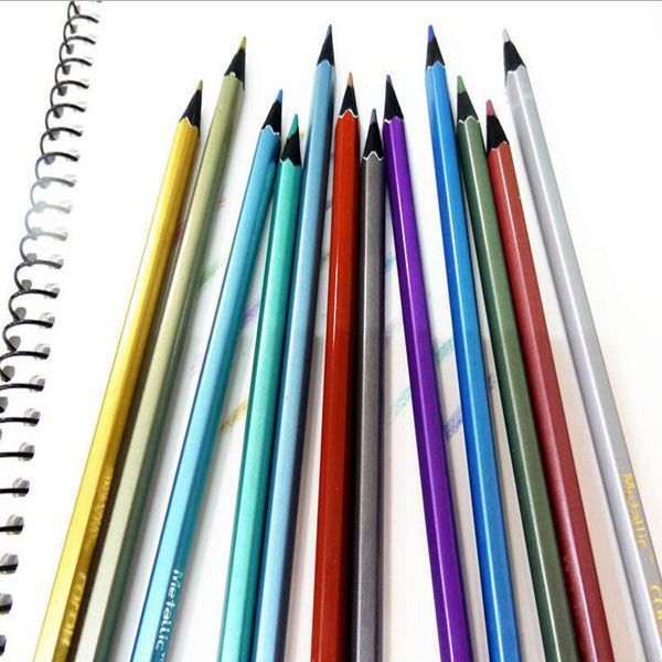 600x600 Pro Colors Metallic Non Toxic Drawing Pencils Drawing