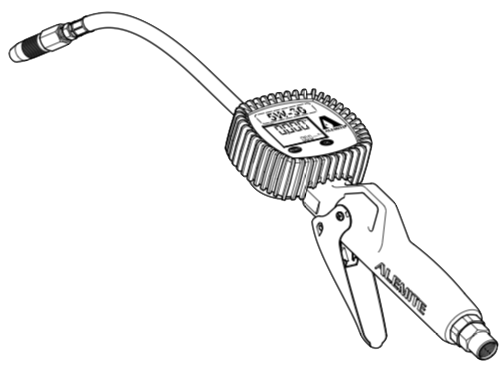 504x372 Alemite B Electronic Oil Meter Flexible Manual Non Drip Tip