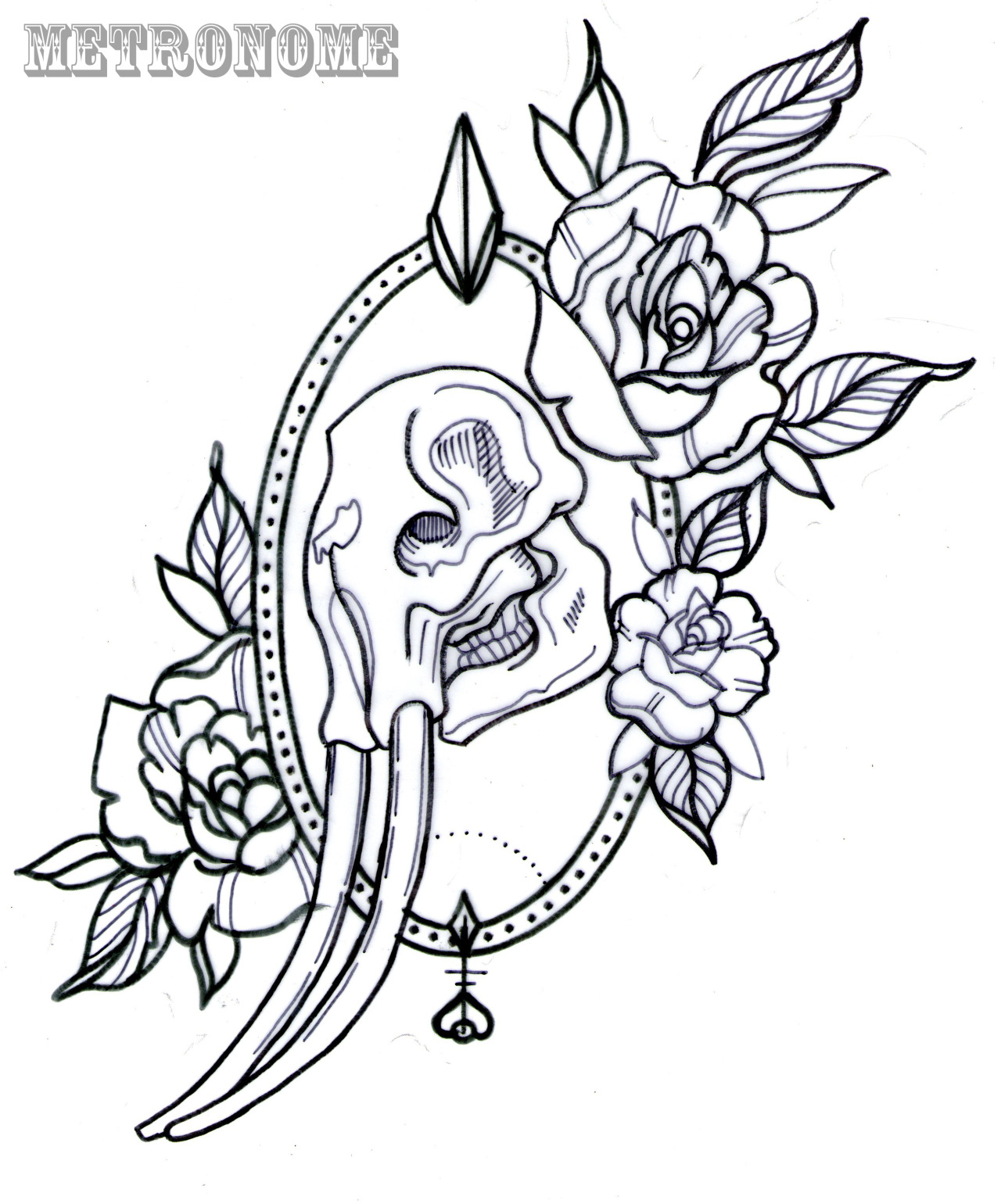 1280x1540 Metronome Tattoo Art