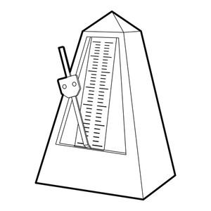300x300 Metronome Icon Outline Illustration Of Metronome Vector Icon