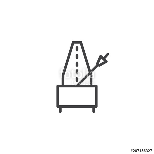 500x500 Metronome Outline Icon Linear Style Sign For Mobile Concept