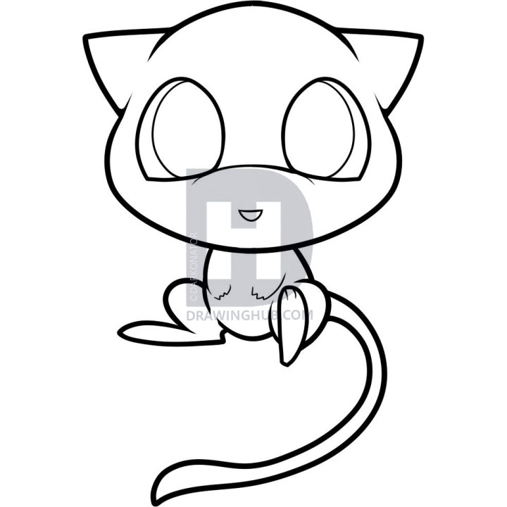 720x720 how to draw chibi mew, mew, step