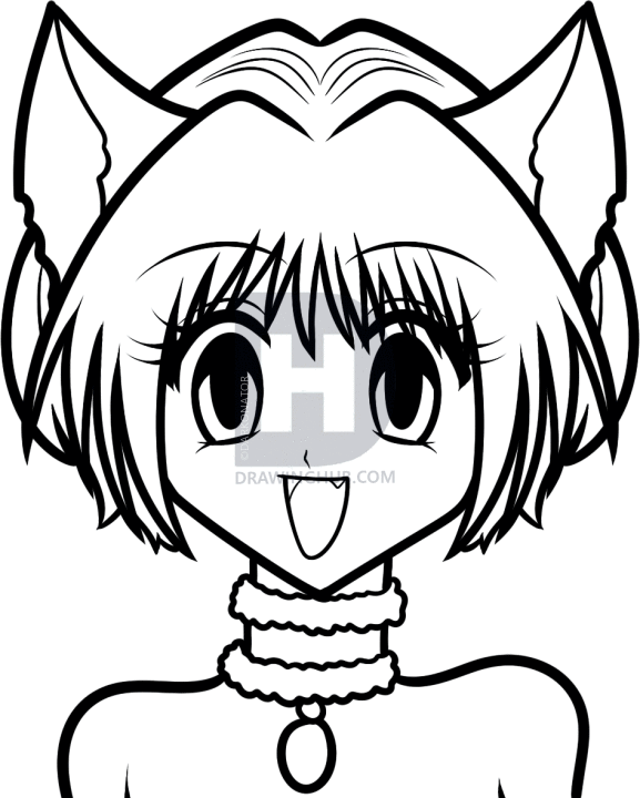 577x720 how to draw ichigo momomiya, tokyo mew mew, step