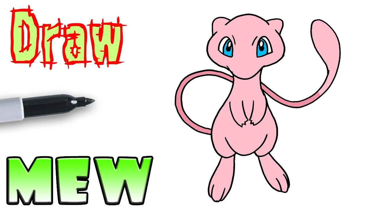 1280x720 how to draw mew pokemon