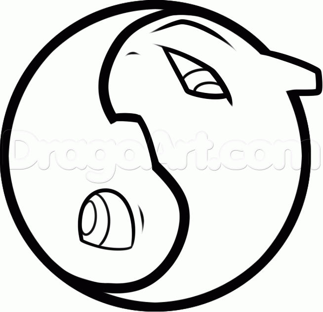 654x631 How To Draw Mew And Mewtwo Yin Yang, Step