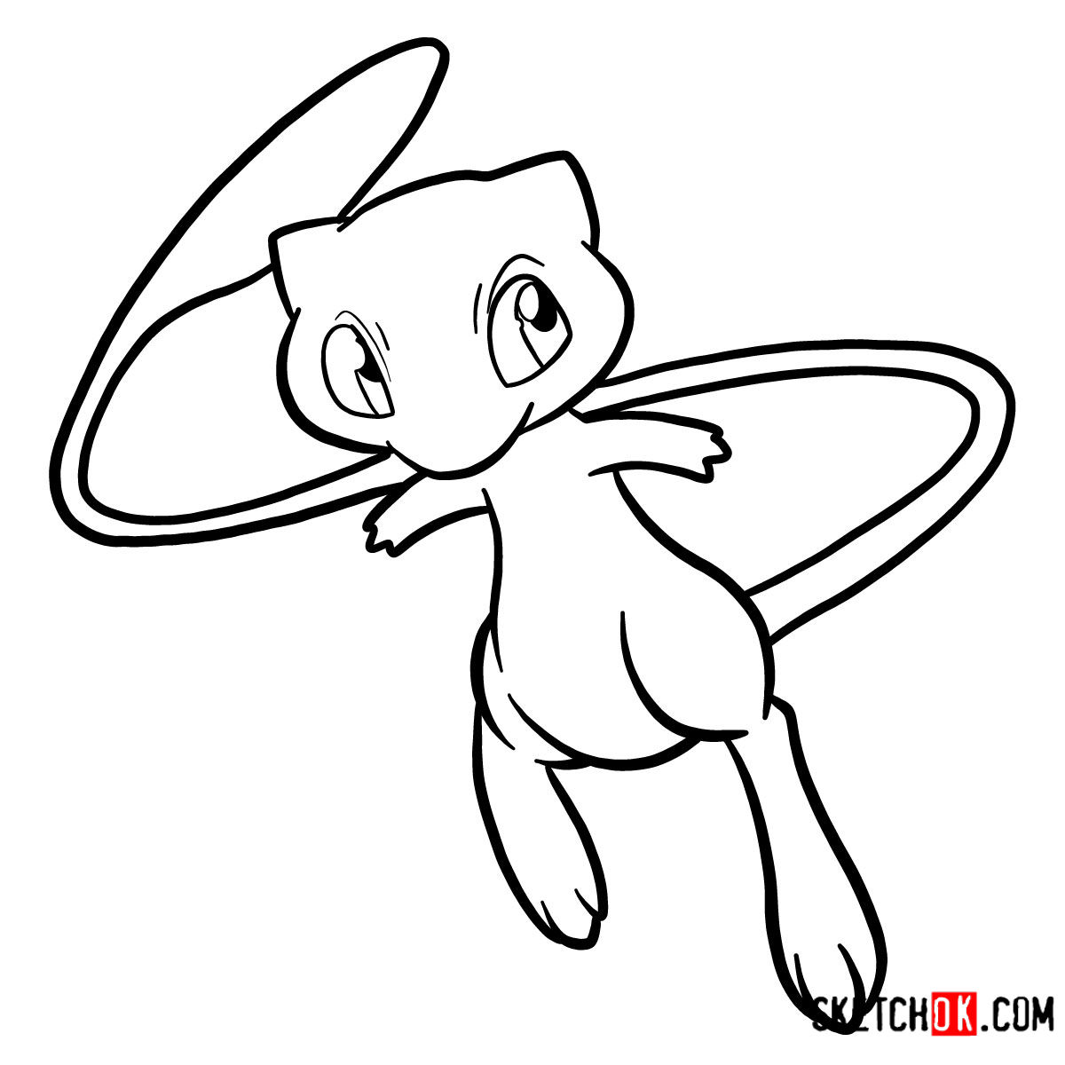 1200x1200 How To Draw Mew Pokemon