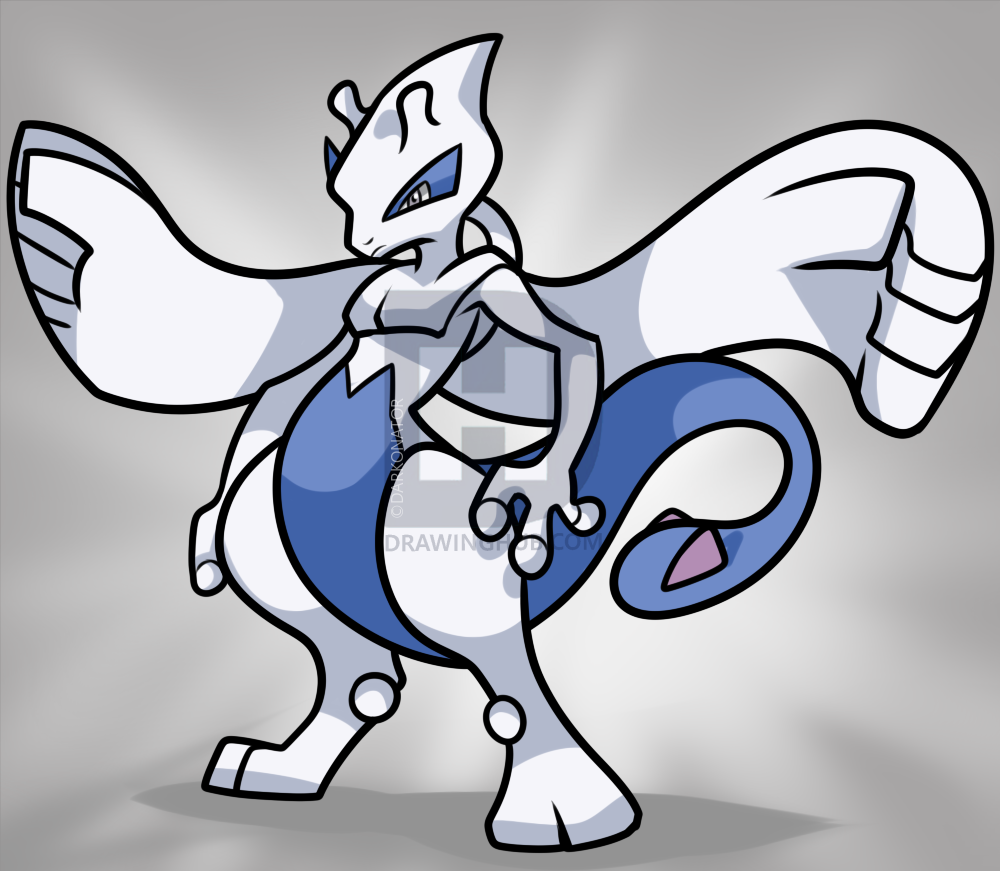 1000x871 How To Draw Lugiatwo, Lugia And Mewtwo Fusion, Step
