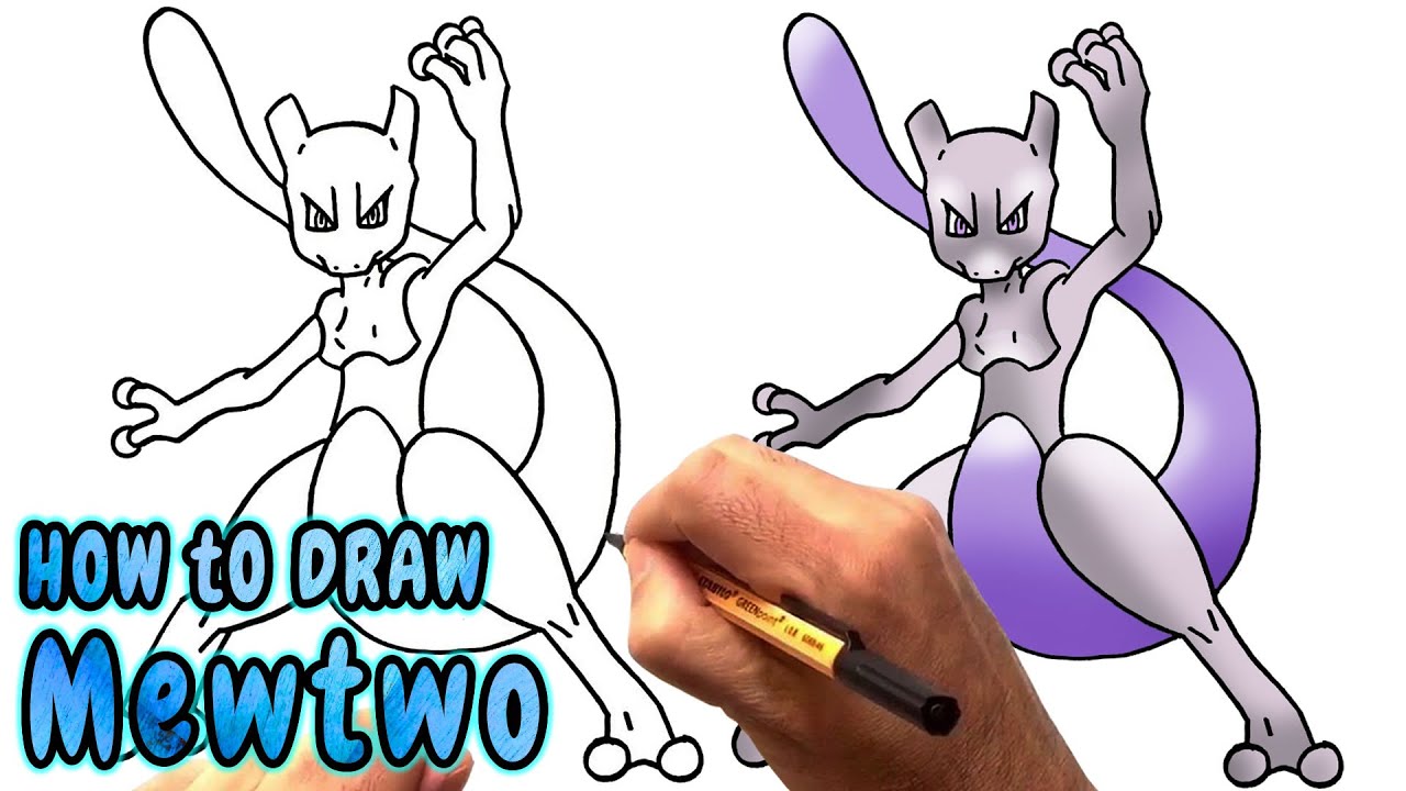 1280x720 How To Draw Mewtwo From Pokemon