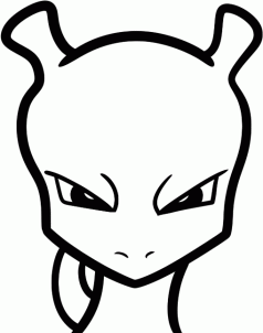 238x302 Drawing Printout How To Draw Mewtwo Easy, Pokemon