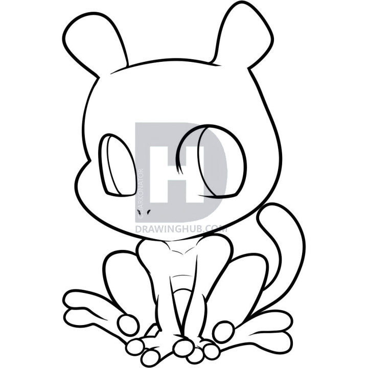 720x720 How To Draw Chibi Mewtwo, Mewtwo, Step