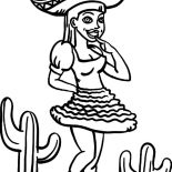 155x155 How To Draw Mexican Dress Coloring Pages Color Luna