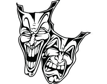 340x270 Sad Clown Mask Etsy