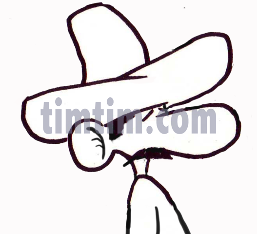527x480 Free Drawing Of A Mexican Man Hombre Bw From The Category People