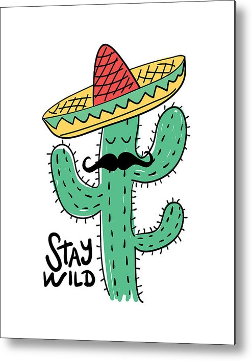 494x708 Cactus Drawing With Mexican Hat For T Shirt Graphics, Fashion