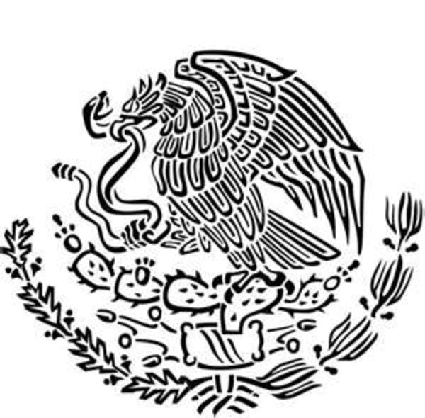 600x590 Mexican Eagle Drawing