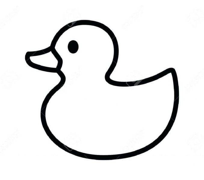 678x600 Simple Duck Drawing
