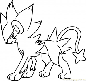 300x280 Pokemon Pictures To Color Luxray Pokemon Coloring