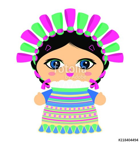 490x500 Mexican Doll Vector Illustration Stock Image And Royalty Free