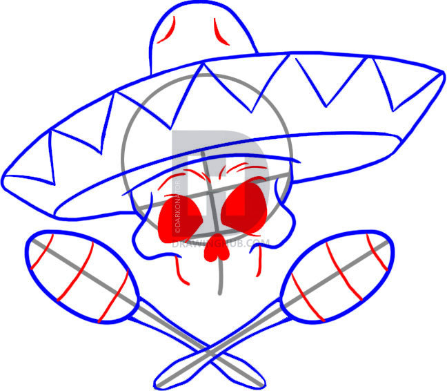 648x566 How To Draw A Sombrero, Step